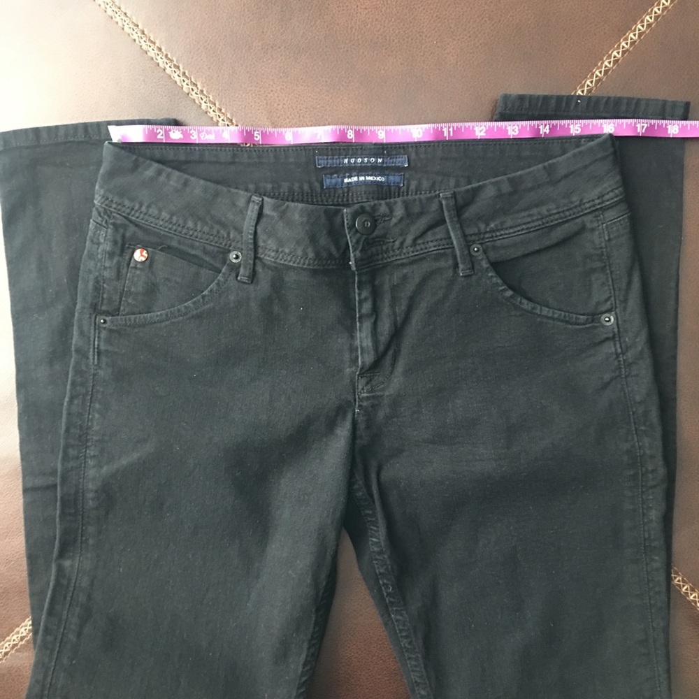 Hudson - Black denim skinnies.